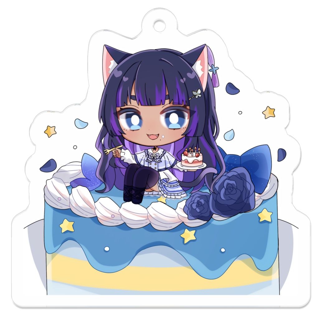 【2023♡お誕生日記念】アクリルキーホルダー(コーティング)デザイン2種【儚牙紺】
