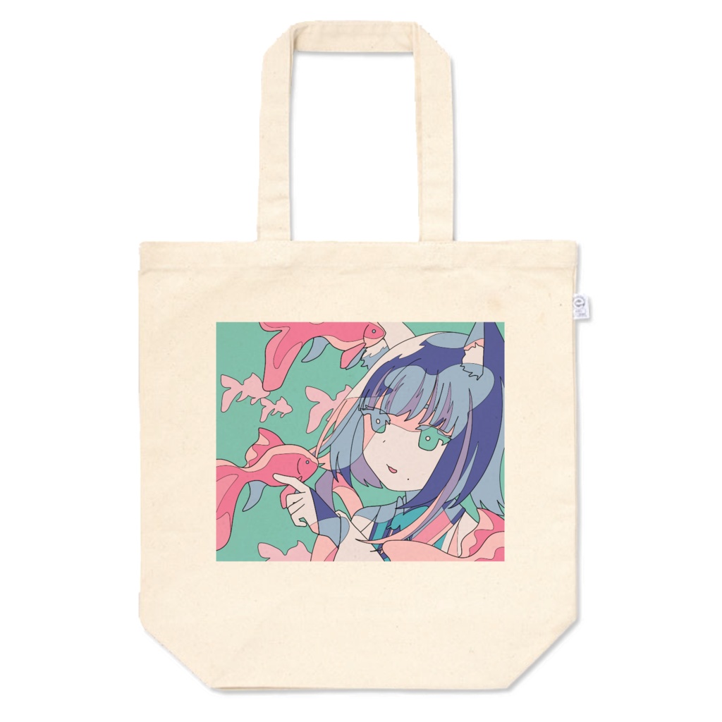 【トートバッグ】金魚と猫【儚牙紺】