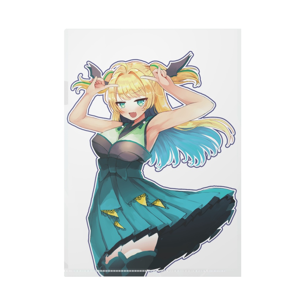 緑魔キャロライン オリ曲公開記念恒常グッズ A4クリアファイル