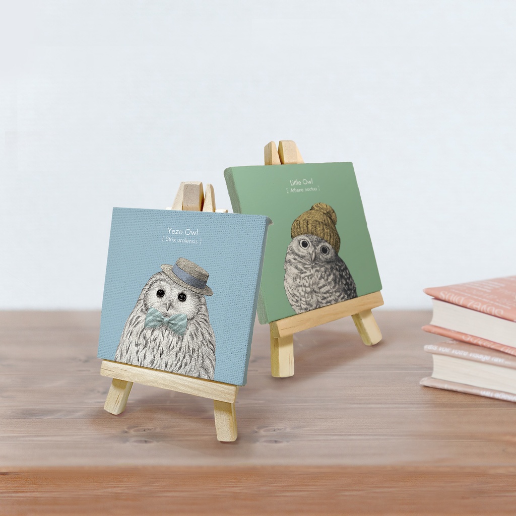 ミニキャンバス【ふくろう 5種】