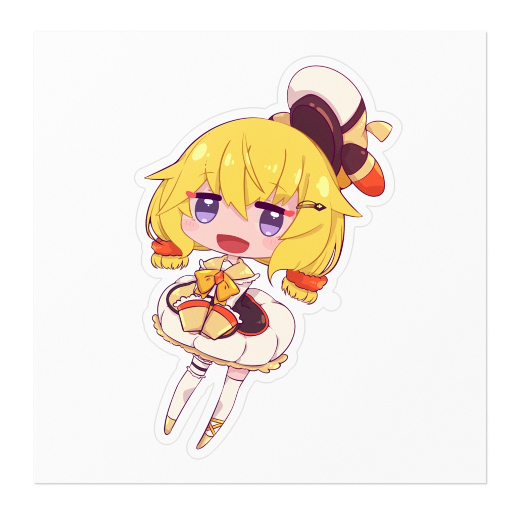 ぷらぷらひかちゃんステッカー<ホワイト/クリア>