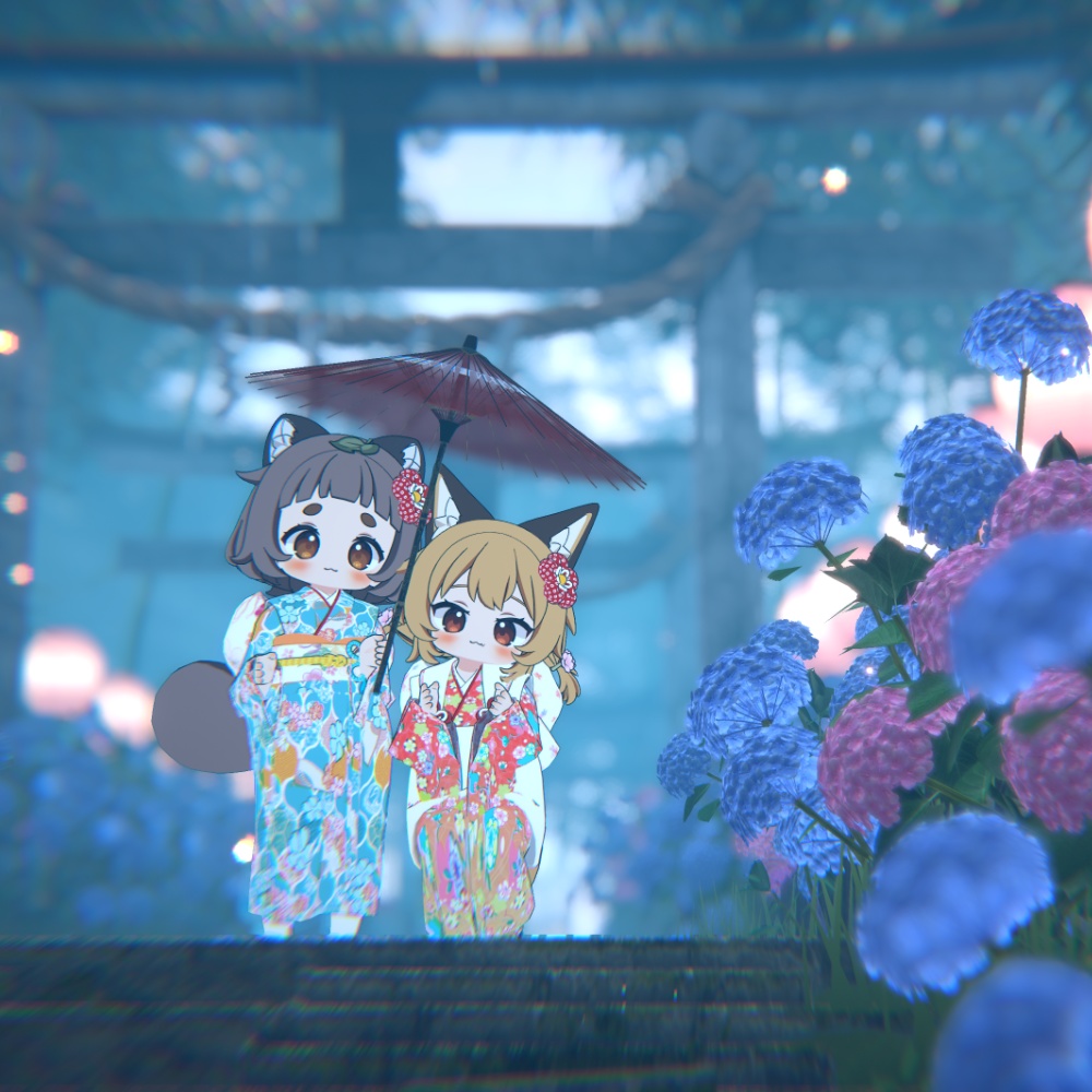 【3D VRChat 衣装】晴れ着セット【ぽんとちゅね対応】