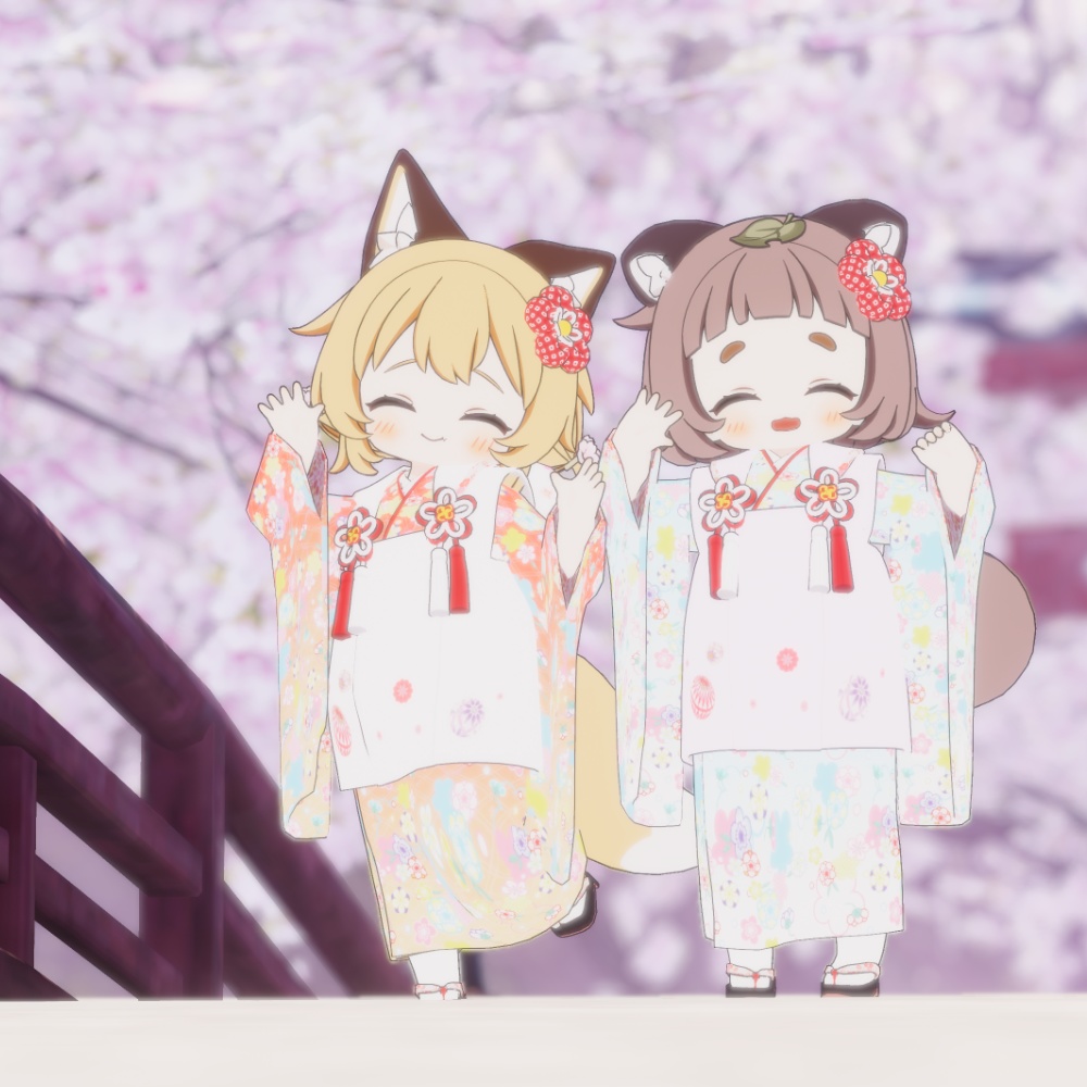 【3D VRChat 衣装】晴れ着セット【ぽんとちゅね対応】