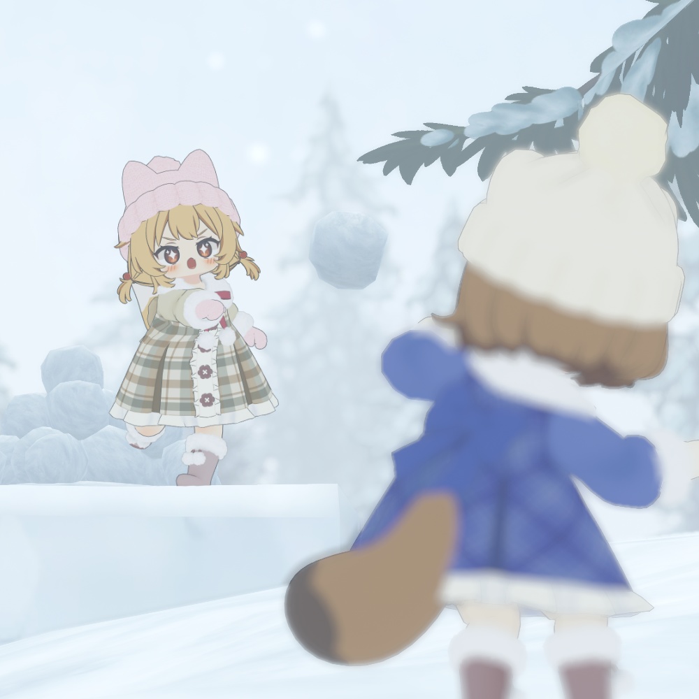 【VRChat衣装】もこもこーと&ほわほわんぴーす【ぽんとちゅね対応】