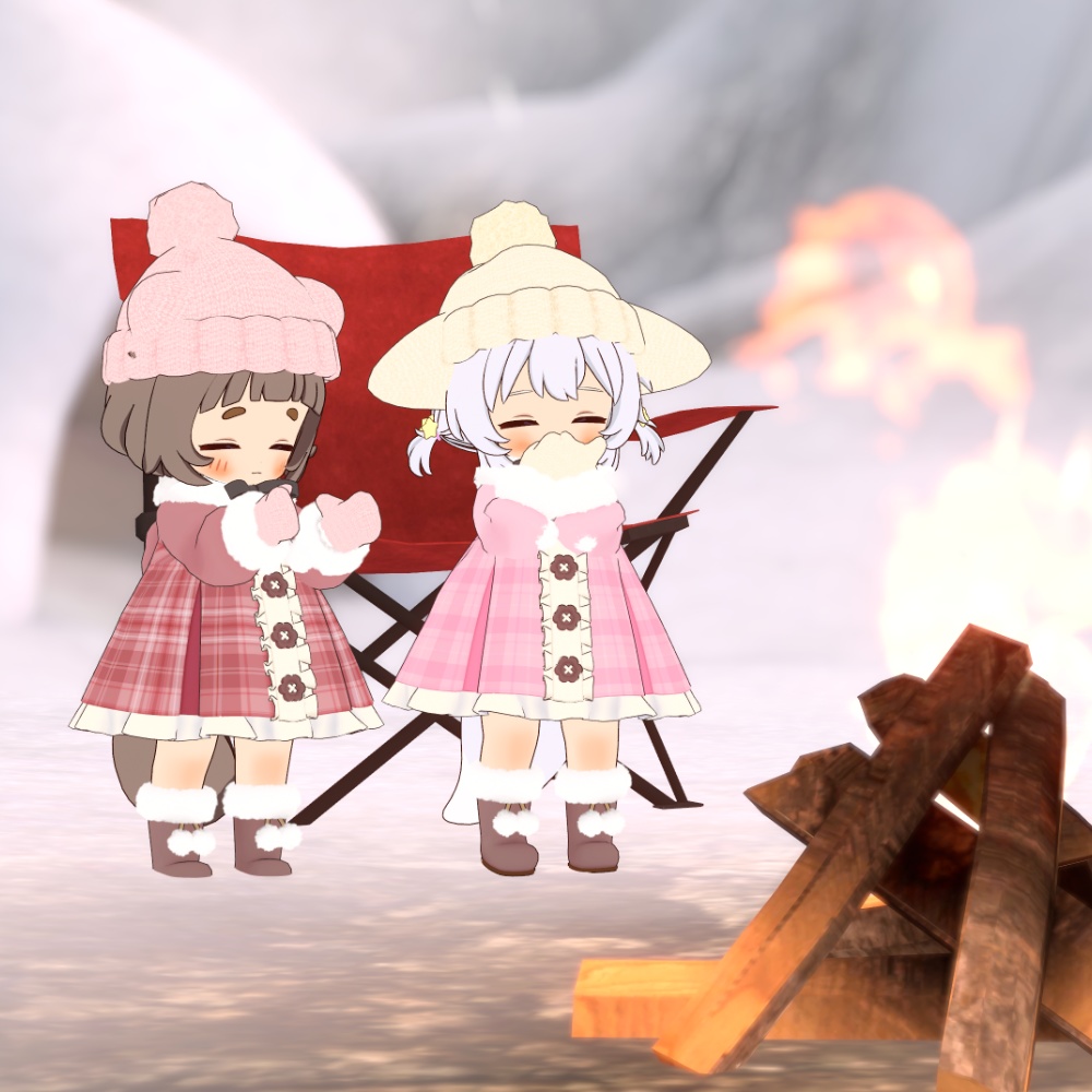 【VRChat衣装】もこもこーと&ほわほわんぴーす【ぽんとちゅね対応】