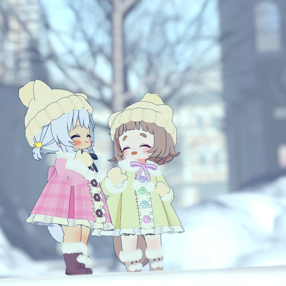 【VRChat衣装】もこもこーと&ほわほわんぴーす【ぽんとちゅね対応】