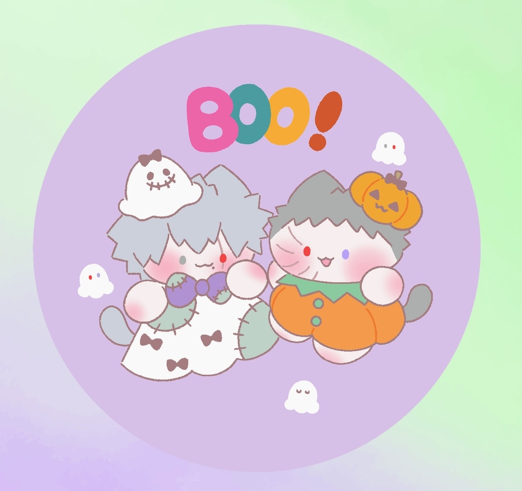 カカオビハロウィン缶バッジ