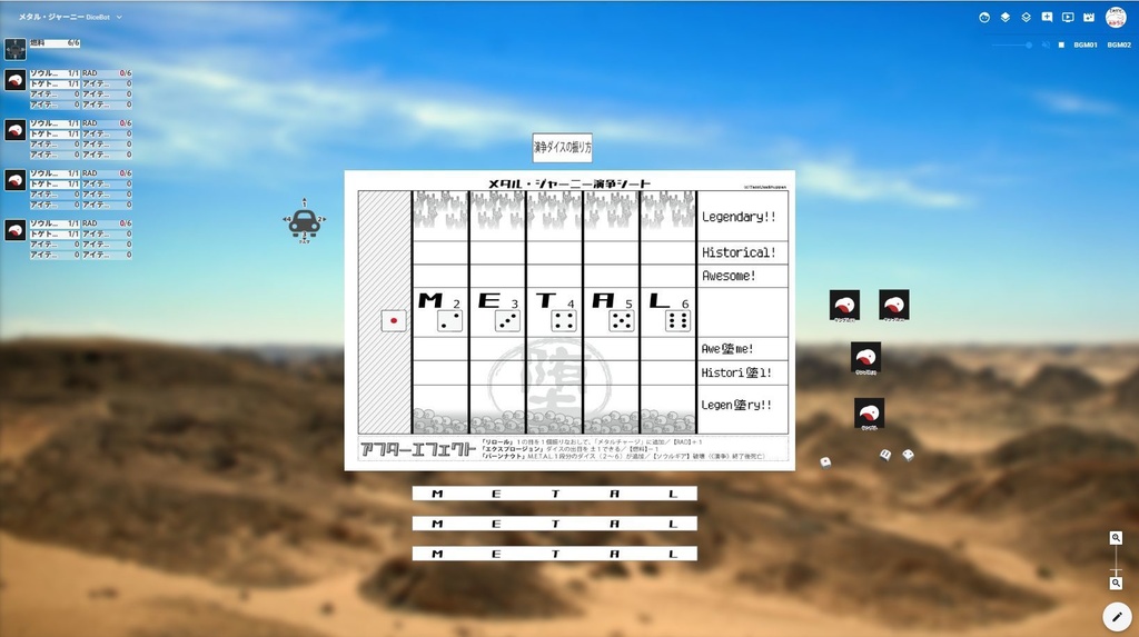 ポストアポカリプティックバンドツアーTRPG メタル・ジャーニー