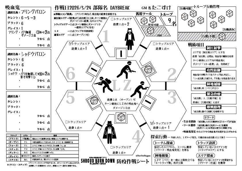 対吸血鬼徹底抗戦TRPGシュラウドバーンダウン