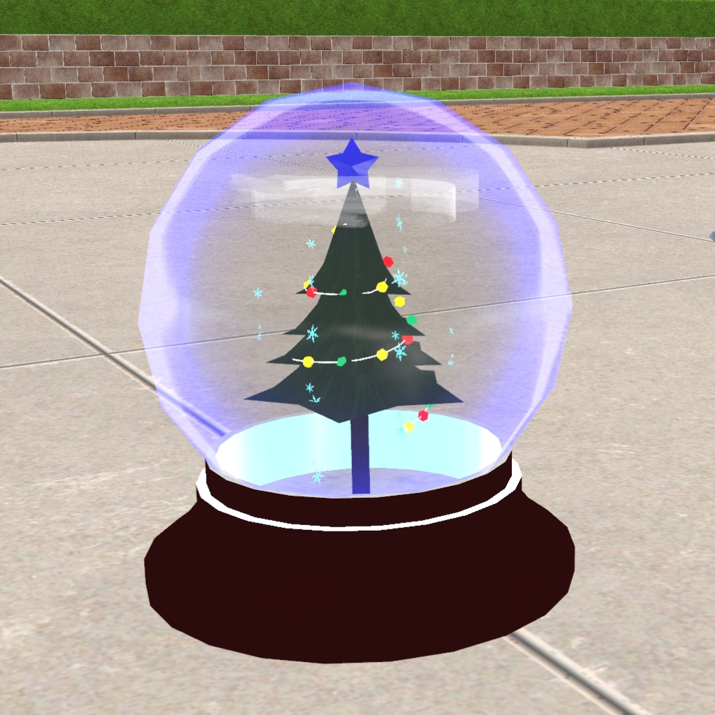 【cluster向けアバター/VRM】スノードーム_ミニ【クリスマス】