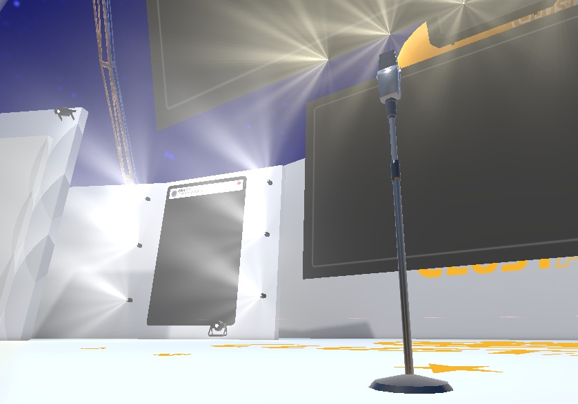 【無料】漫才のマイク_cluster用高さ調整ギミック付き