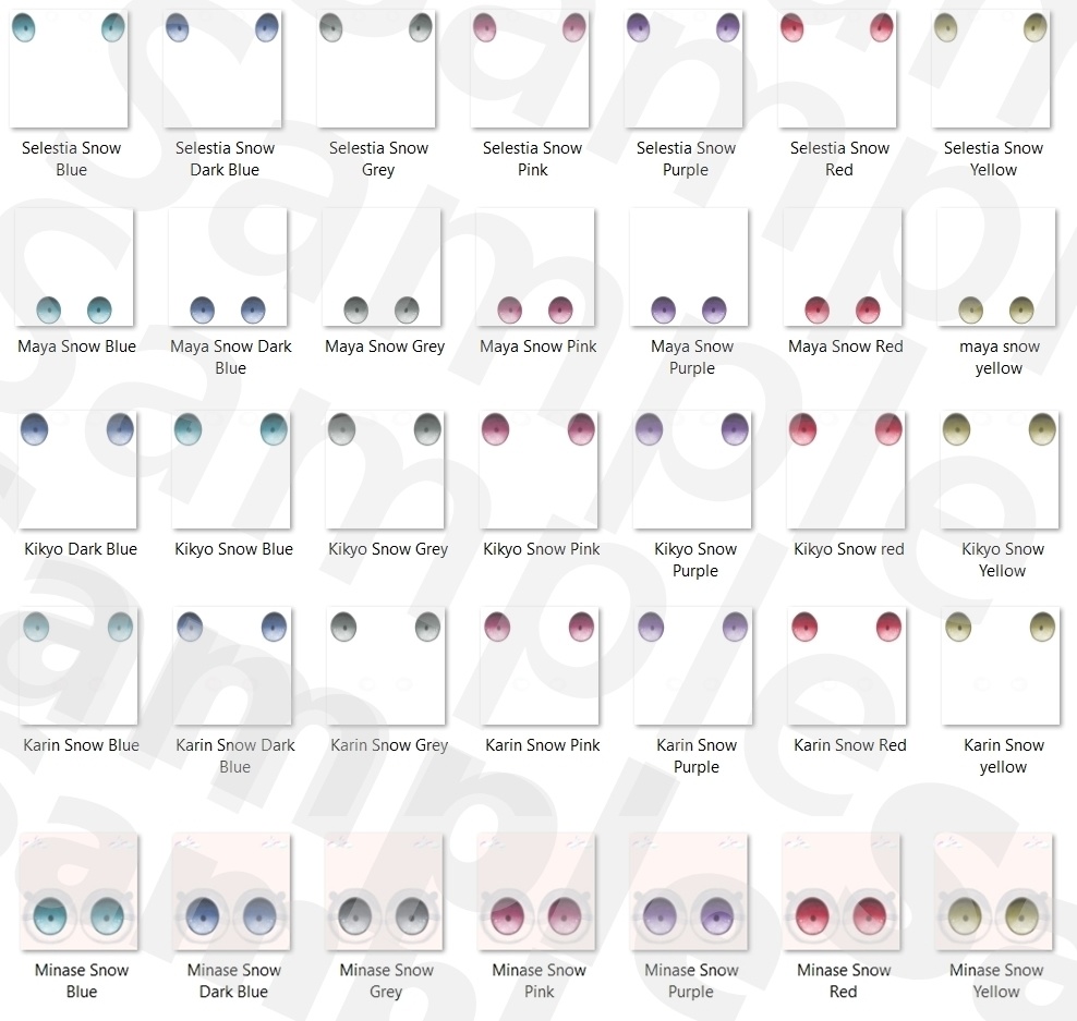 【5 Avatar】Snowflake Eye Textures