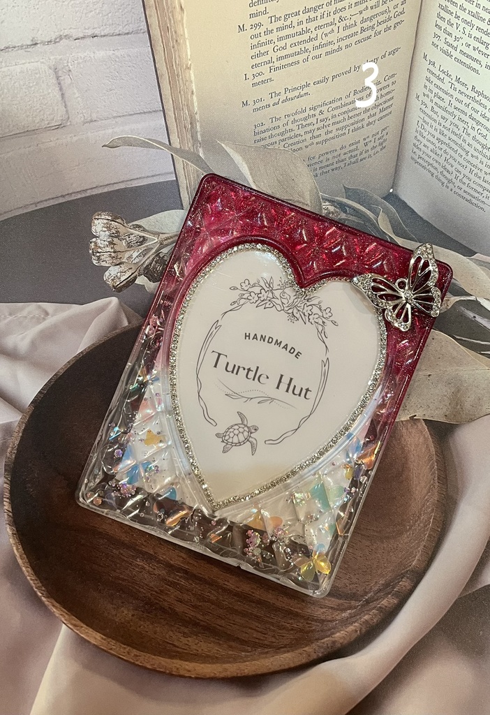 キラキラ蝶グラデーションデコトレカケース