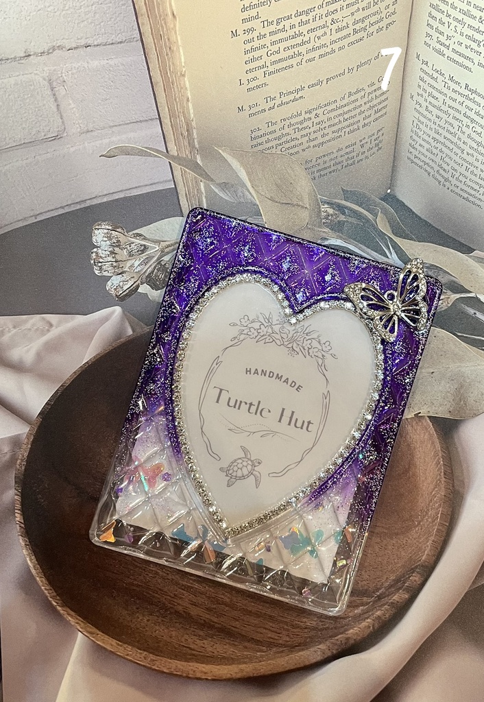 キラキラ蝶グラデーションデコトレカケース