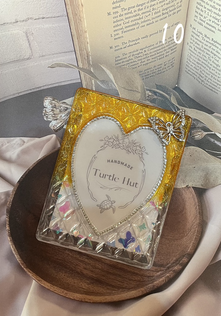 キラキラ蝶グラデーションデコトレカケース