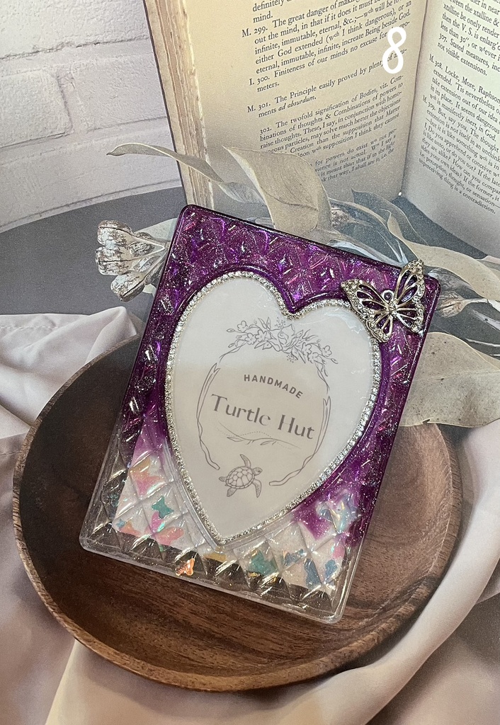 キラキラ蝶グラデーションデコトレカケース