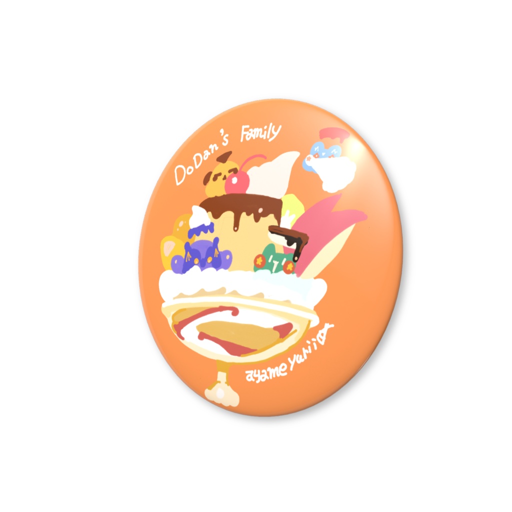 どーだん家族缶バッジ☆スイーツパラダイス