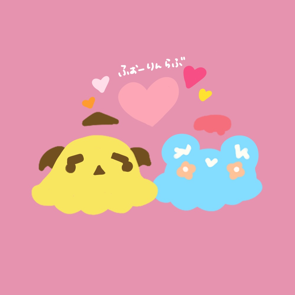 どーだん家族夫婦ハート缶バッジ2種