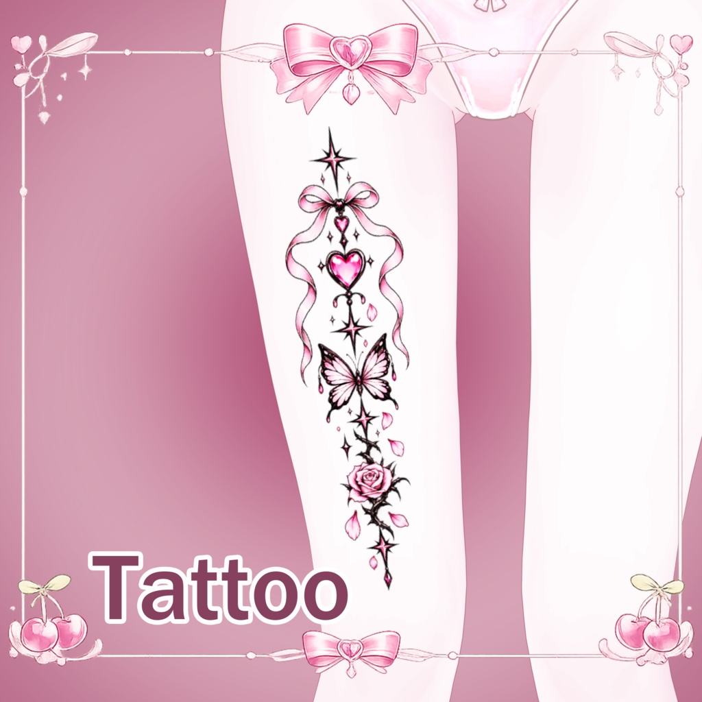 Ribbon Trace Tattoo / リボン・トレース・タトゥー 🦋🎀