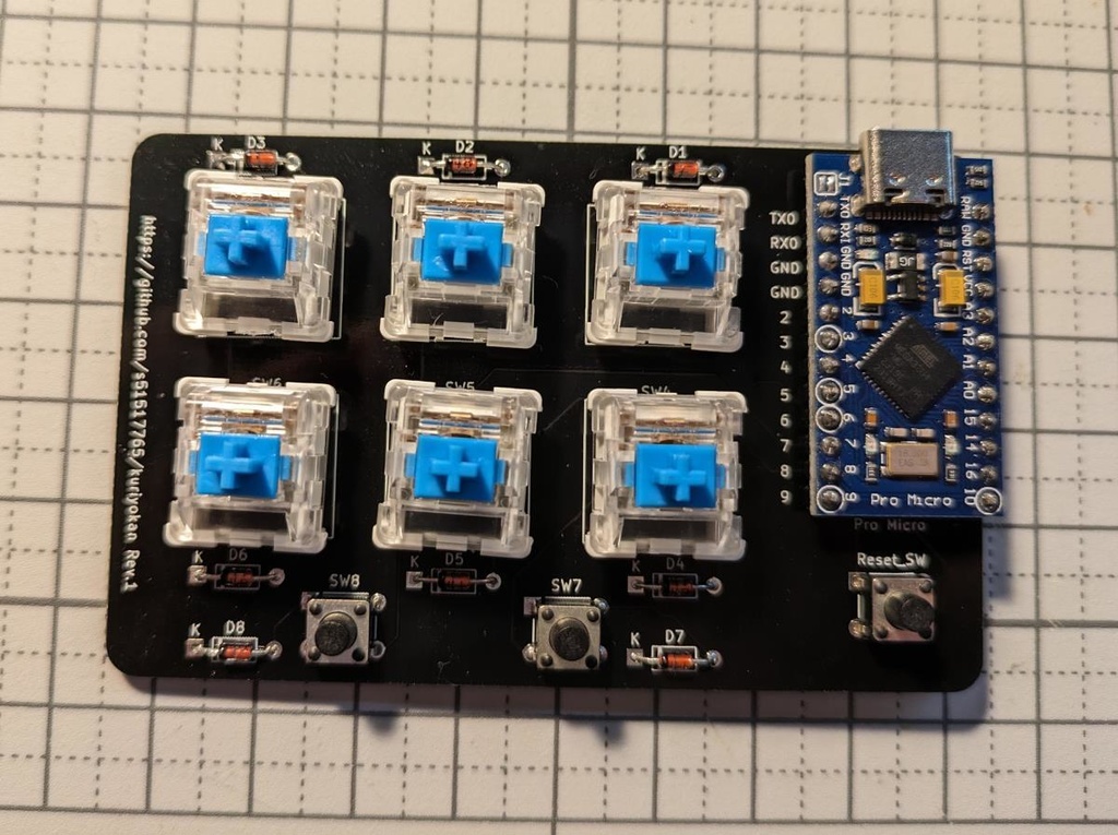 kuriyokan:マクロパッド、自作キーボード基板