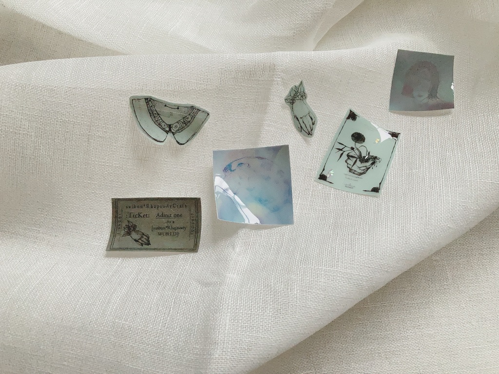 透けて潤むシール