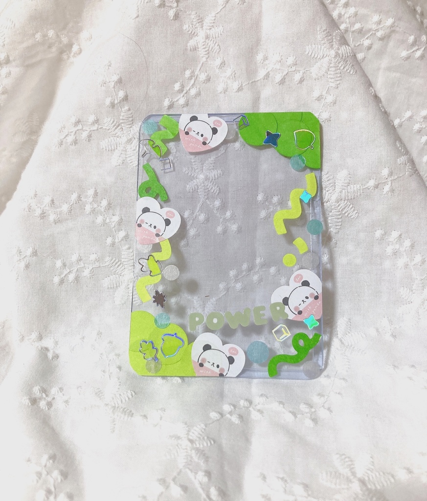 【パンダ緑】トレカケース