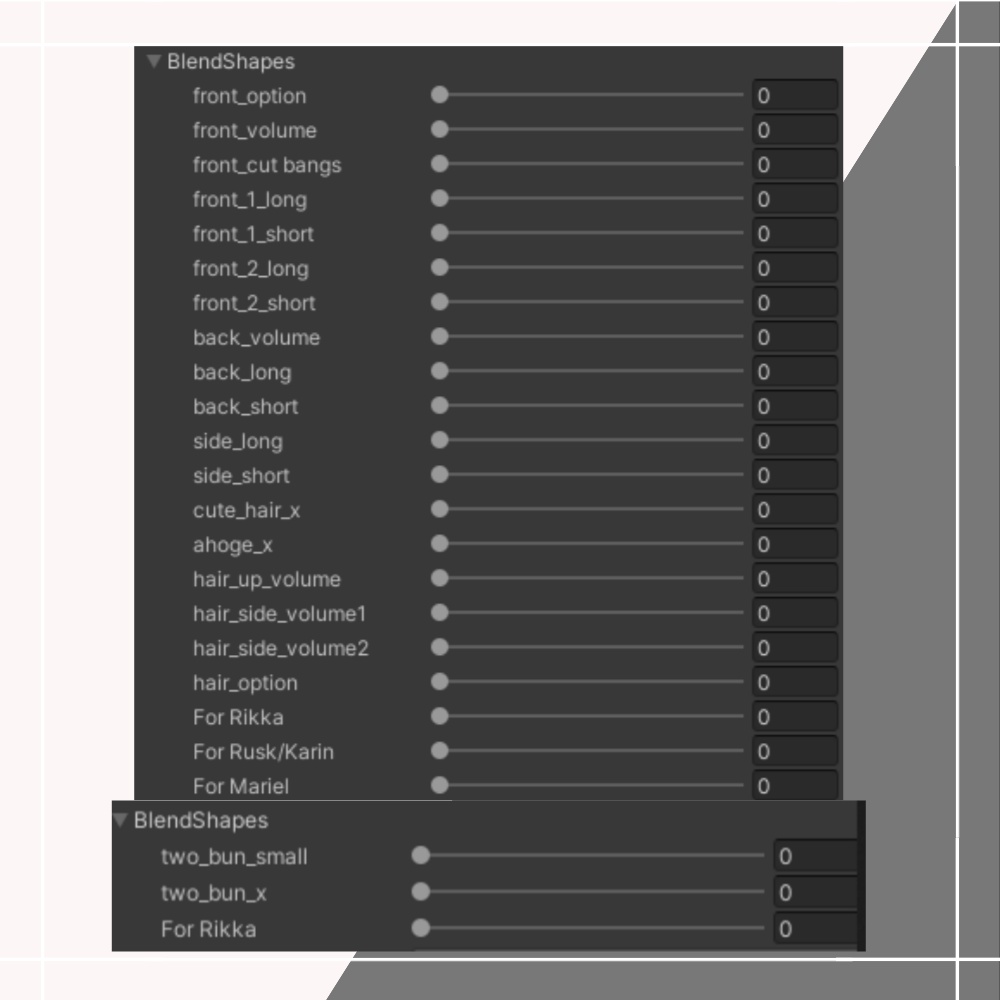 【饅頭ヘアー】 VRC用 two buns hair