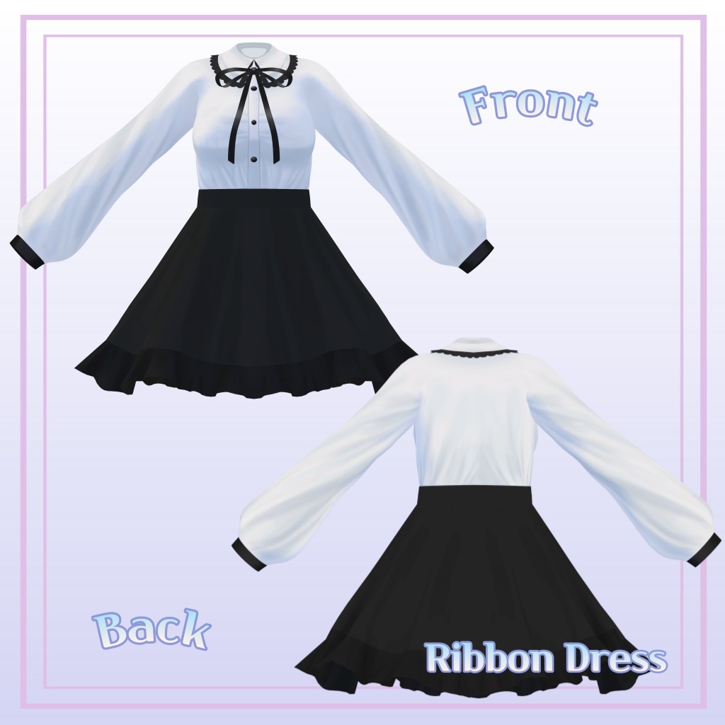【桔梗,舞夜 専用】VRC用 Ribbon Dress