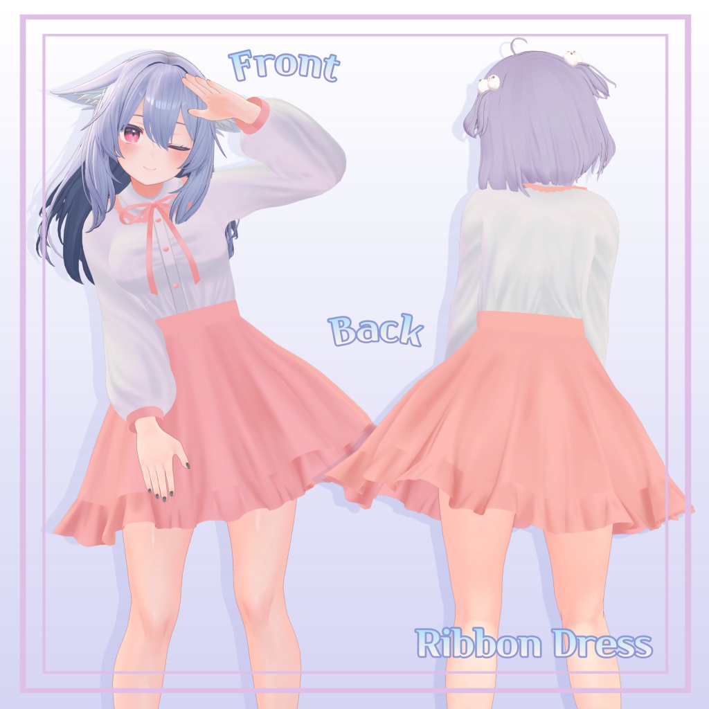 【桔梗,舞夜 専用】VRC用 Ribbon Dress