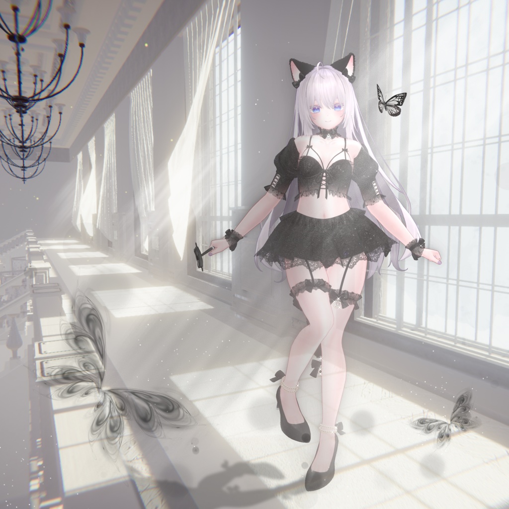 【5アバター対応】Scarlett : Cat under the moonlight