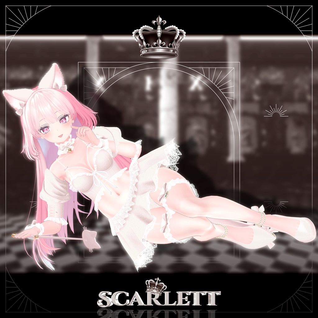 【5アバター対応】Scarlett : Cat under the moonlight