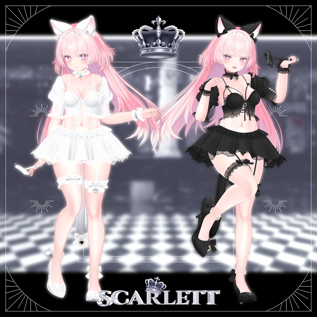 【5アバター対応】Scarlett : Cat under the moonlight