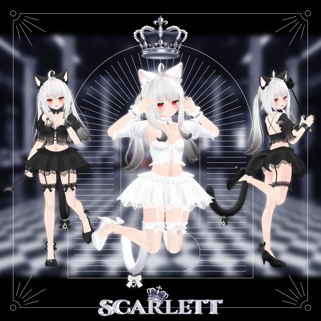 【5アバター対応】Scarlett : Cat under the moonlight
