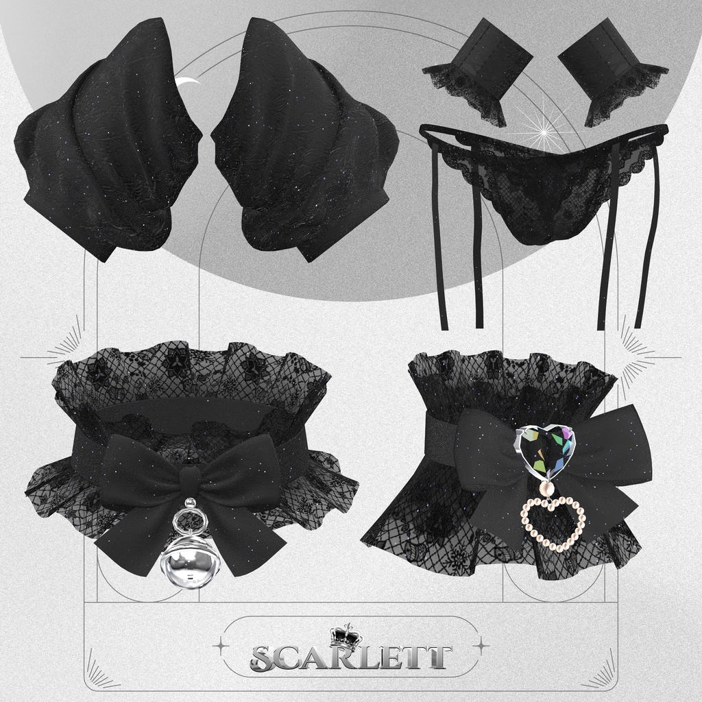 【5アバター対応】Scarlett : Cat under the moonlight