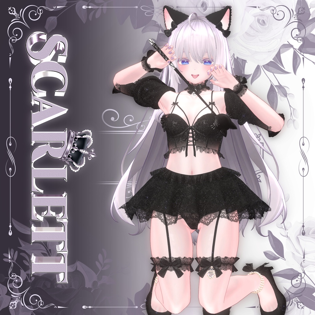 【5アバター対応】Scarlett : Cat under the moonlight