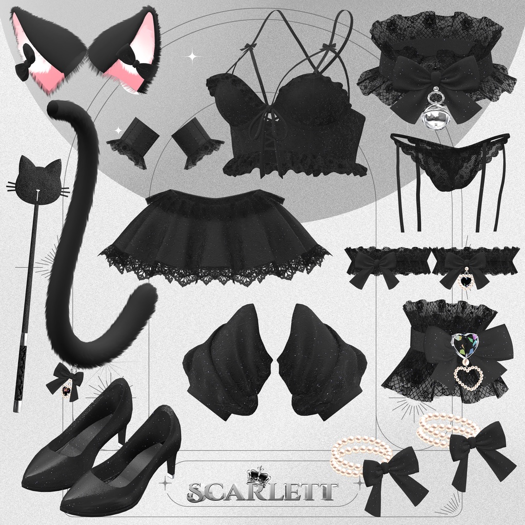 【5アバター対応】Scarlett : Cat under the moonlight