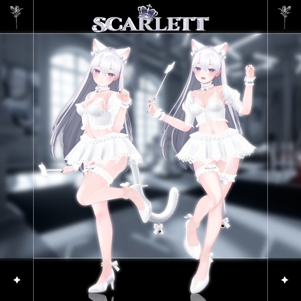 【5アバター対応】Scarlett : Cat under the moonlight