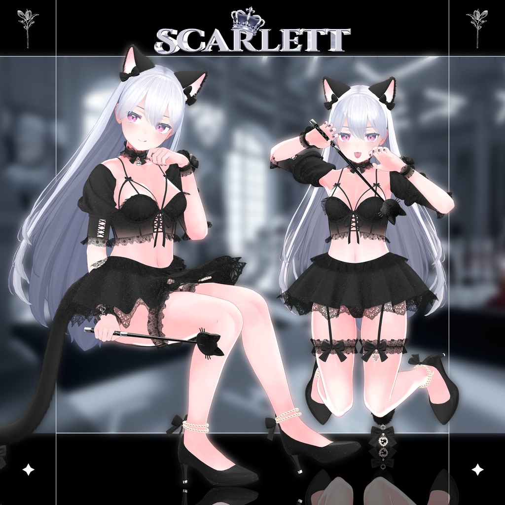 【5アバター対応】Scarlett : Cat under the moonlight
