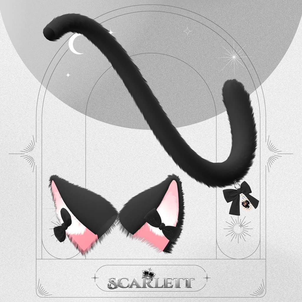 【5アバター対応】Scarlett : Cat under the moonlight