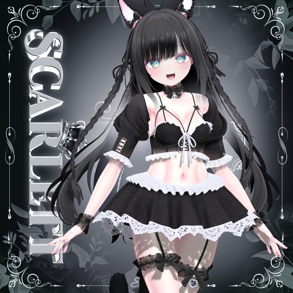 【5アバター対応】Scarlett : Cat under the moonlight