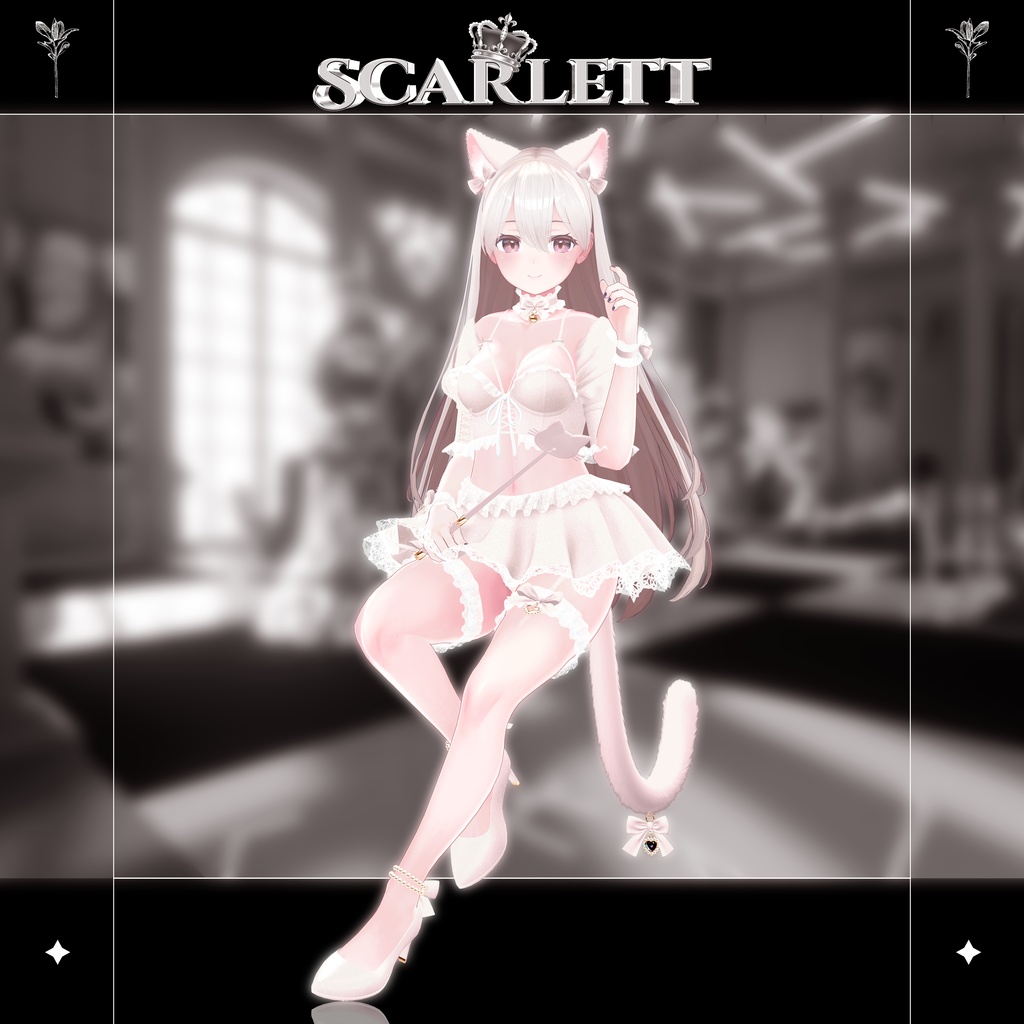【5アバター対応】Scarlett : Cat under the moonlight