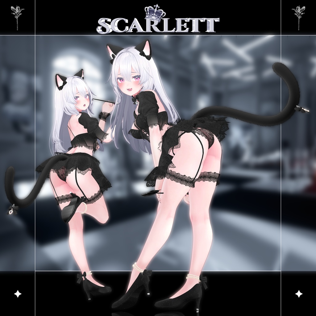 【5アバター対応】Scarlett : Cat under the moonlight