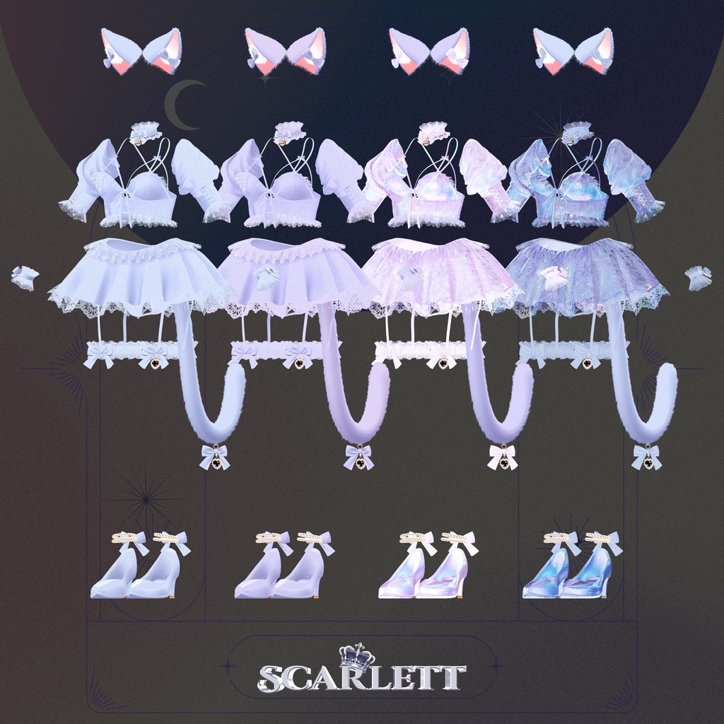 【5アバター対応】Scarlett : Cat under the moonlight