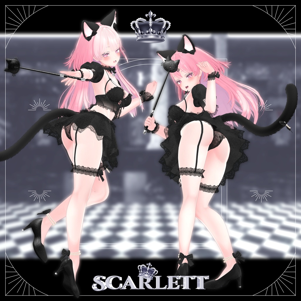 【5アバター対応】Scarlett : Cat under the moonlight