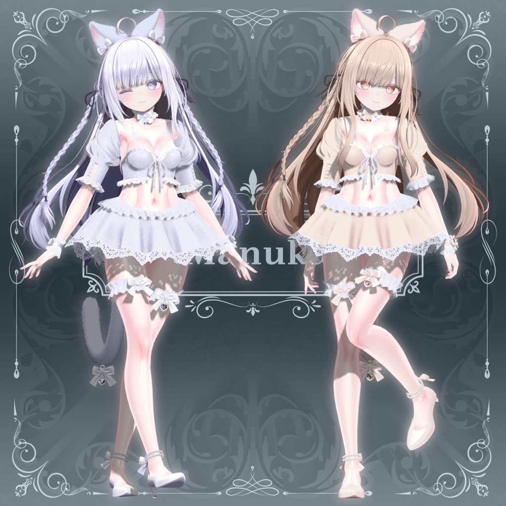 【5アバター対応】Scarlett : Cat under the moonlight