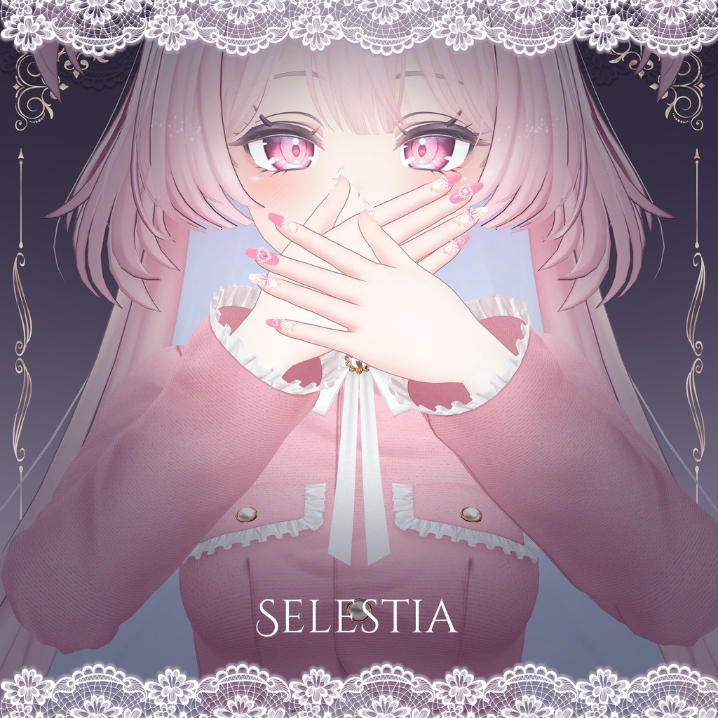 【4アバター対応】🖤『Black_Heart_Nail』🖤