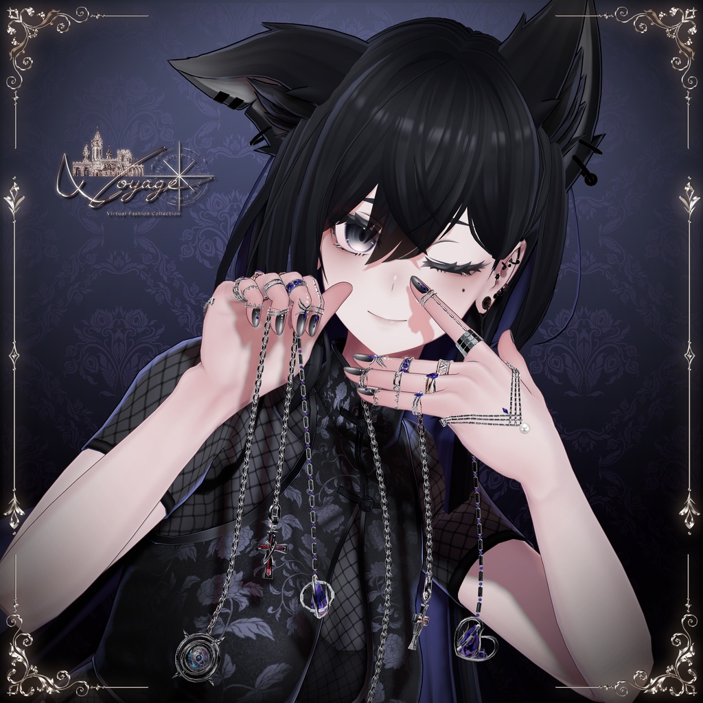 【8アバター対応】💍Haflow_Chain_Ring💍