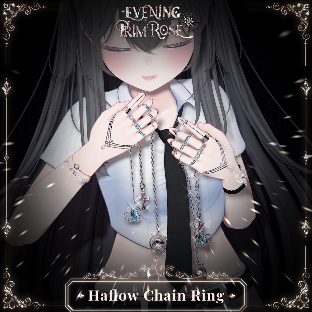 【8アバター対応】💍Haflow_Chain_Ring💍