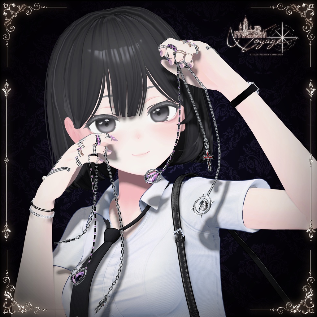 【8アバター対応】💍Haflow_Chain_Ring💍