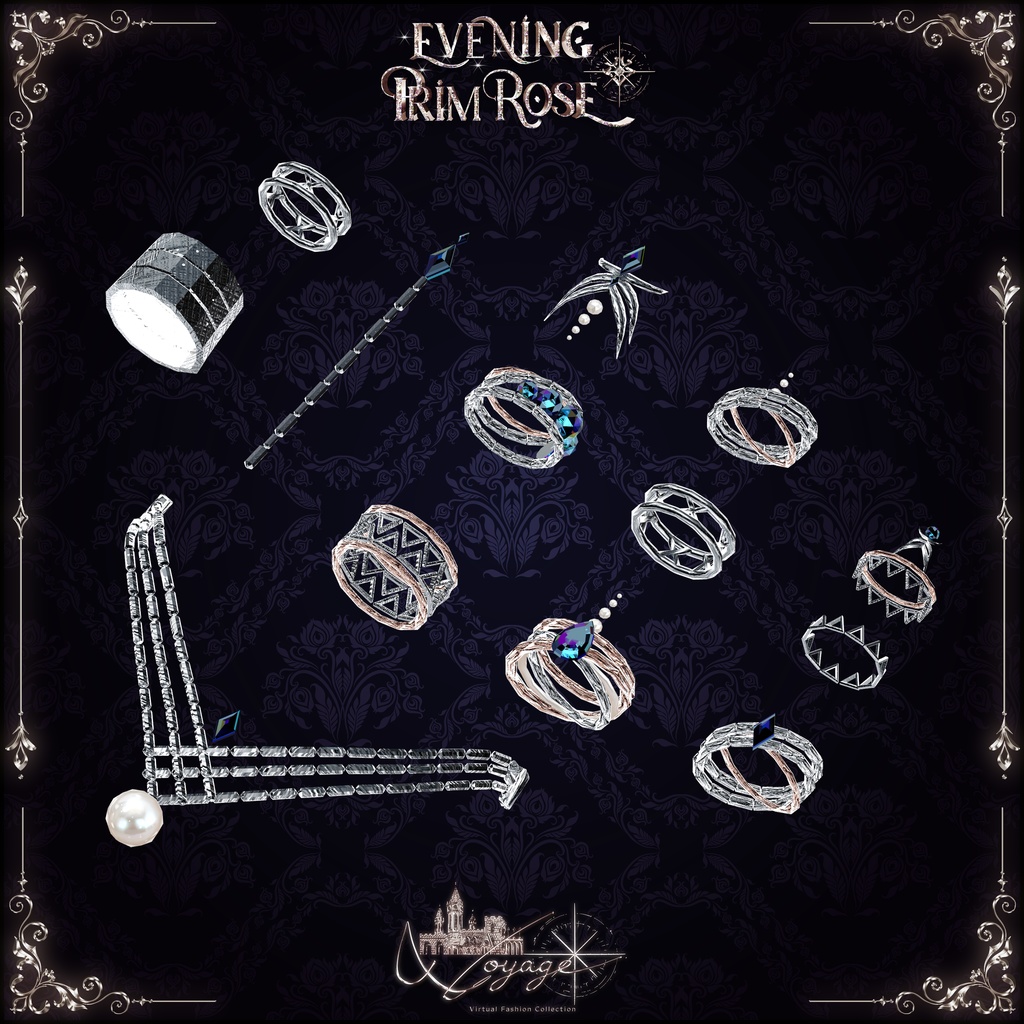 【8アバター対応】💍Haflow_Chain_Ring💍